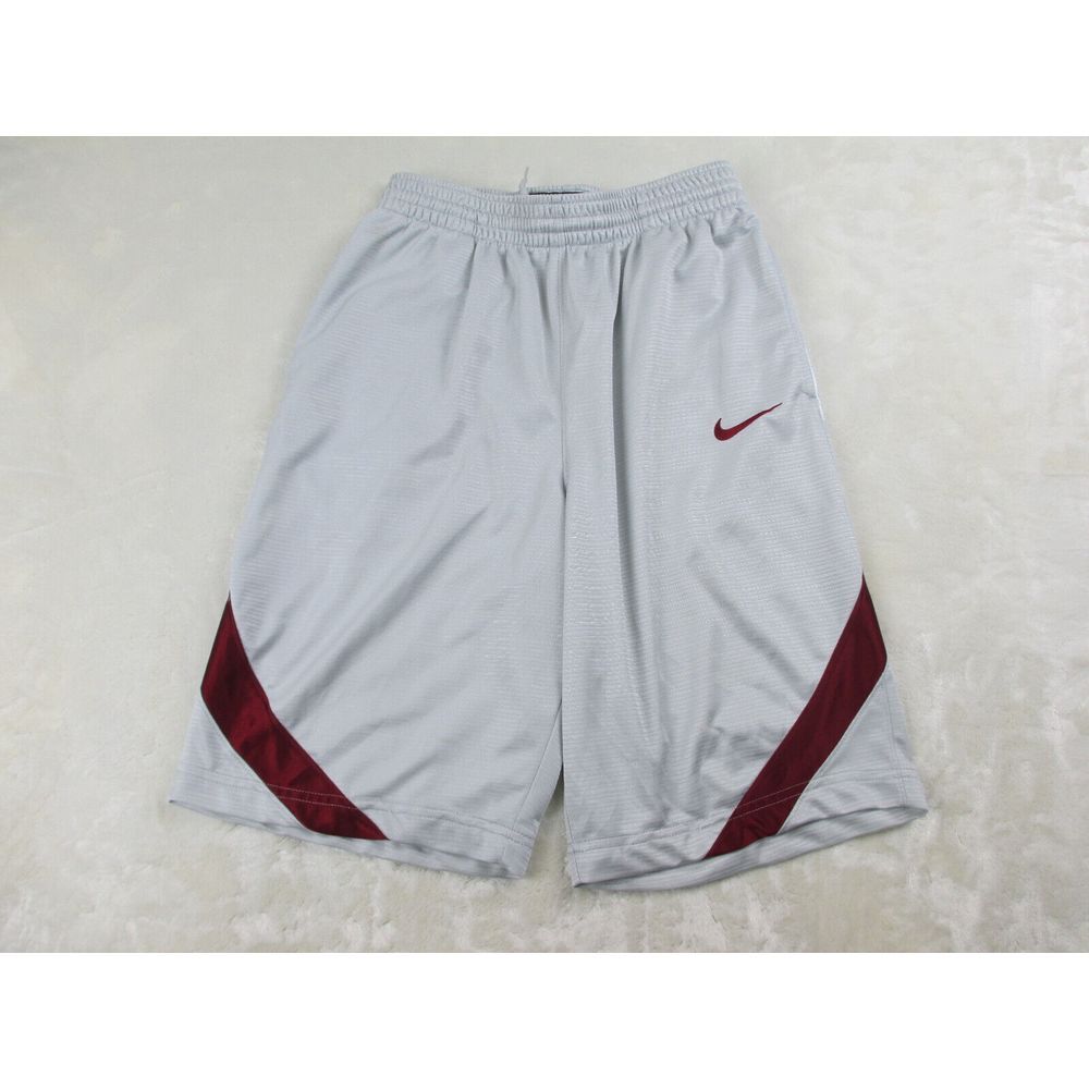 VINTAGE Nike Shorts Mens Small Gray Uncompromising Excellence Swoosh Basketball*